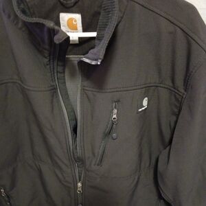 Carhartt Men's Black Jacket Full Zip Size Large Lightwieght Modern